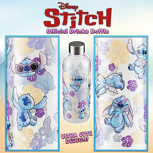 Disney Stitch Water Bottle for Kids - 850ml Leak-Proof BPA-Free Sports Bottle