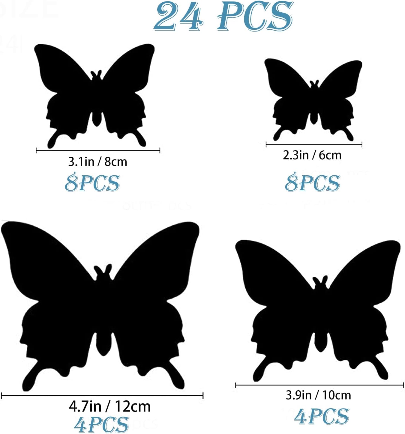 OPSEAM 3D Butterfly Wall Decor - 24 PCS Purple Stickers with Magnets for Party Decorations