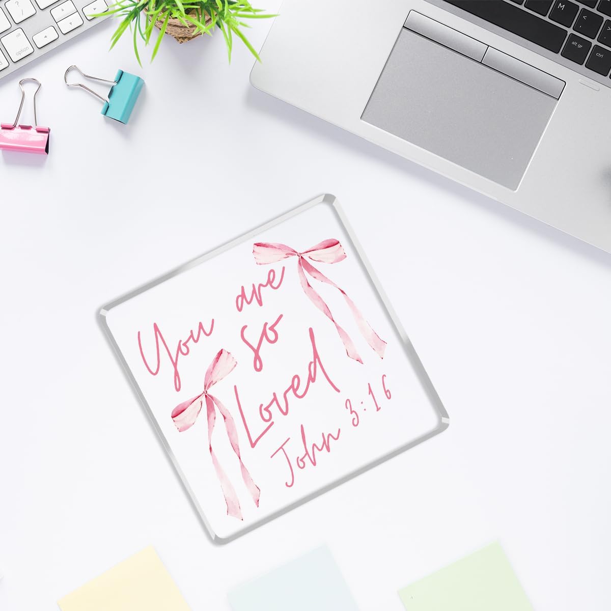 Skiennix Pink Bow Room Decor - Inspirational Bible Verse Quotes | Valentine's Day Gifts for Women