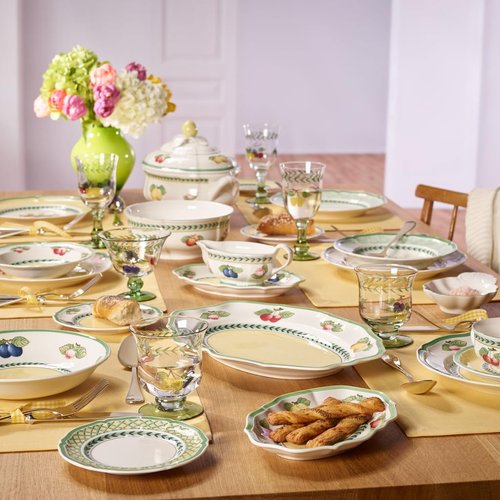 Villeroy & Boch French Garden Fleurence Gravy Boat, 10 oz, White/Multicolored
