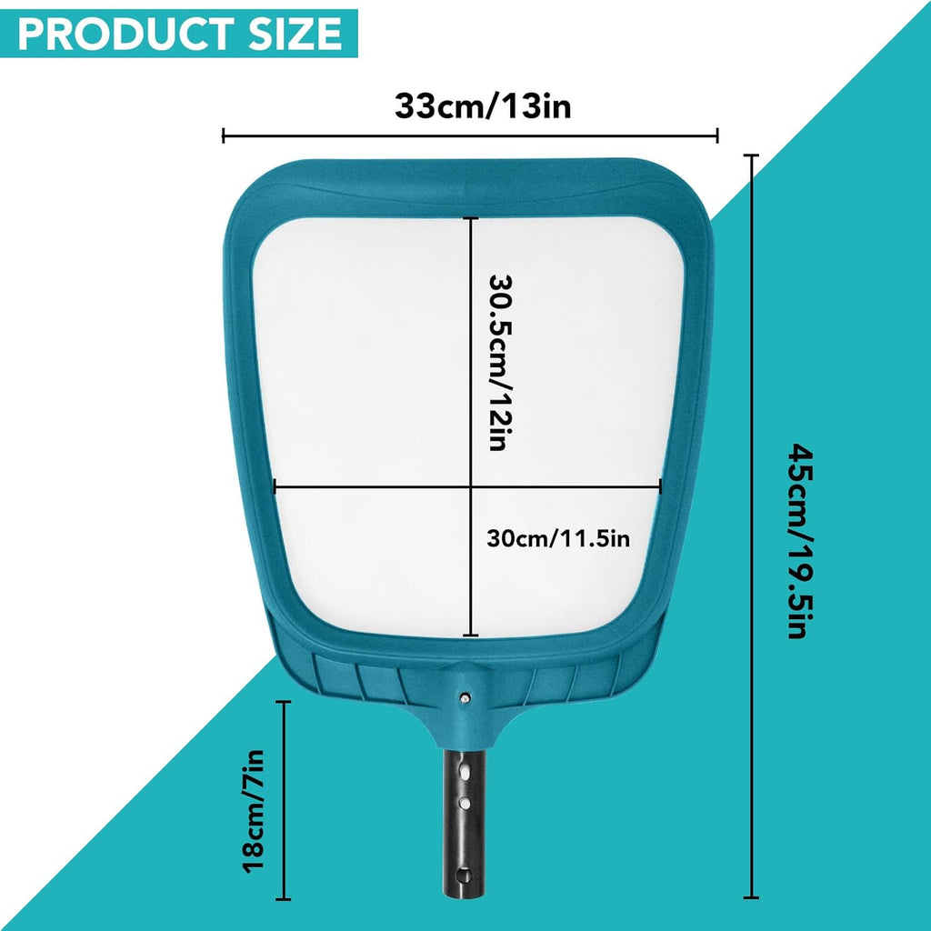 POOLWHALE Professional Pool Skimmer Net - Heavy Duty Fine Mesh for Fast Debris Removal | Fits Standard Poles