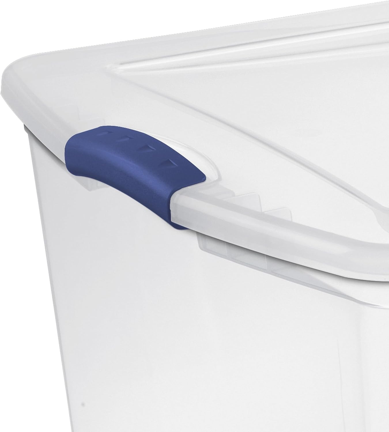 Regine Switzerland 105 QT Transparent Storage Box - Stackable with Blue Lock Mechanism | Ideal for Household & Seasonal Items
