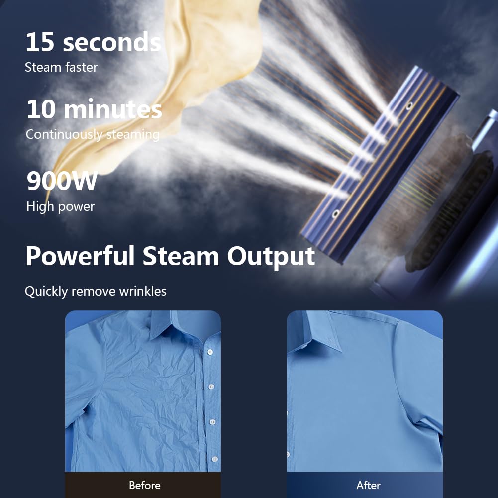 Nesugar G3 Steamer for Clothes Portable Travel Steamer, Fashion Handheld Garment Steamer, 0.75lbs Lightly, 15s Fast Heat-up, Light Mini Steam Iron for travel and home （blue)