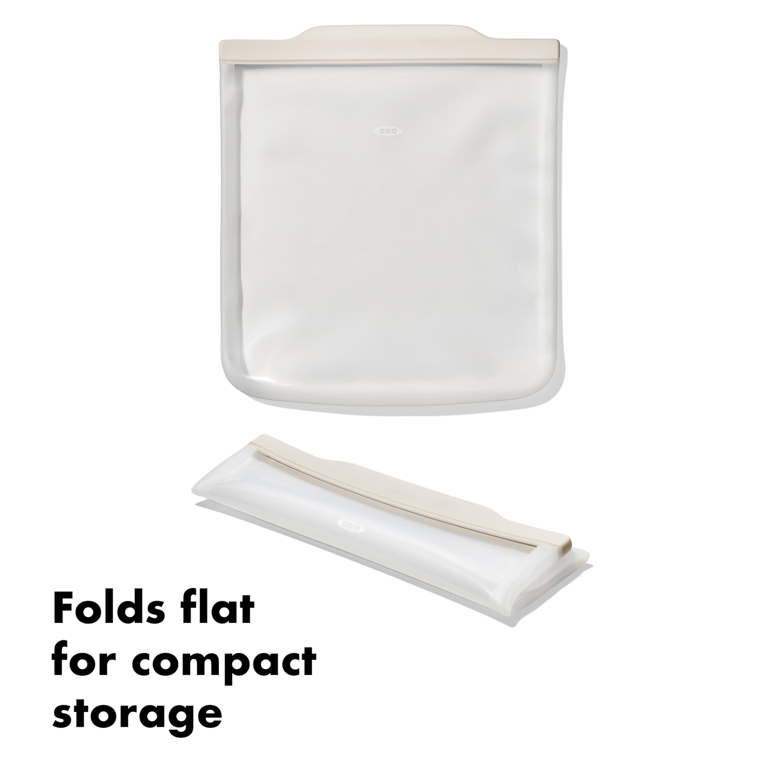 OXO Good Grips Silicone Reusable Bag – Gallon Bag (128 oz) - Oat