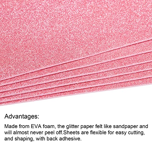 PATIKIL Pink Glitter Foam Sheets for DIY Crafts - Pack of 5