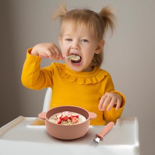 Eascrozn Baby Bowls - 3 Pack Suction Bowls for Toddlers | BPA-Free Silicone, Dishwasher & Microwave Safe, Multicolor