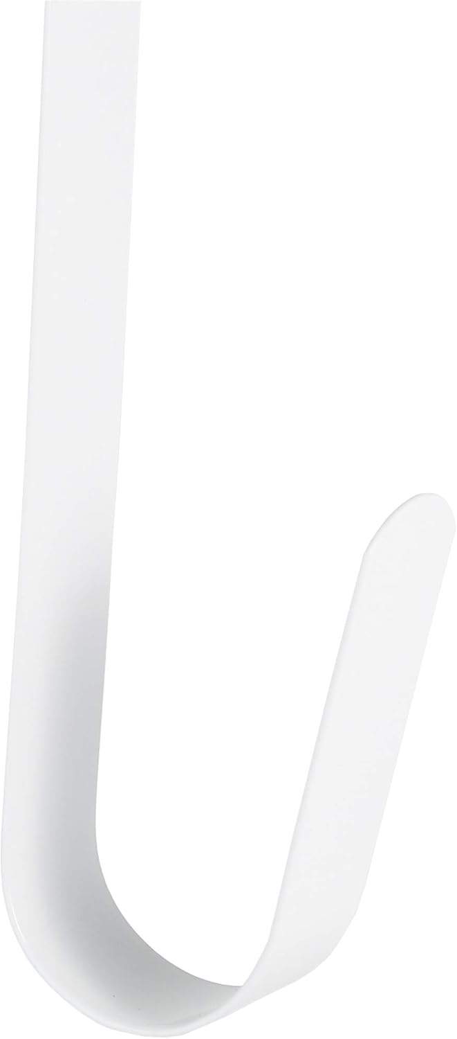 RN'D Over Door Wreath Hanger Hook - Slim Metal Seasonal Holder for Front/Back Door (White, 12")