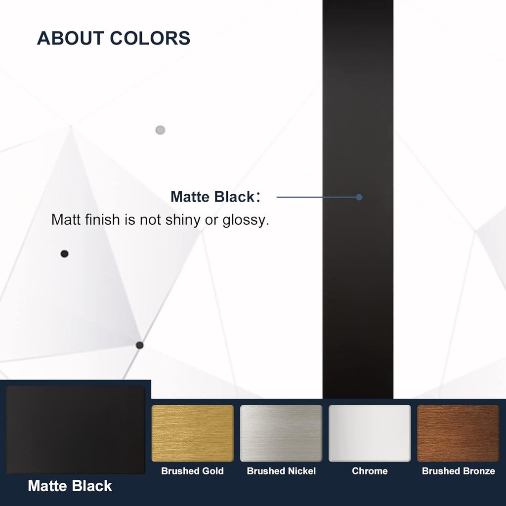 ANDY STAR Square Wall Mirror - 24”x24” Matte Black Metal Mirror with Rounded Corners | Premium Stainless Steel Frame