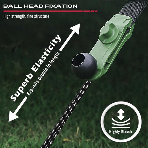 Ball Bungee Cord | 52 PCS Heavy-Duty 6-Inch Elastic Bungee Balls for Tarp Tie Down & Canopy
