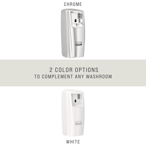 Rubbermaid Commercial Microburst 9000 Aerosol Odor Control LCD Dispenser, White, for Restaurants/Hotels/Schools/Airports/Offices