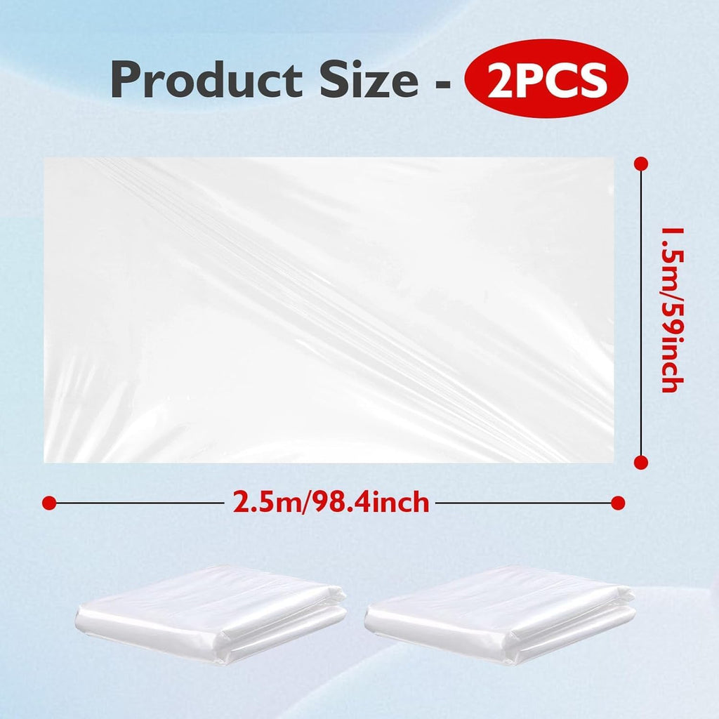 Skiennix Extra Large Clear Balloon Bags - 2 Pack Reusable Transport Bags for Decorations | 98 x 59 In