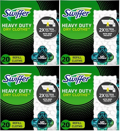 Swiffer Sweeper Heavy Duty Dry Cloth Refills Pack of 20 - Unstopables Scent
