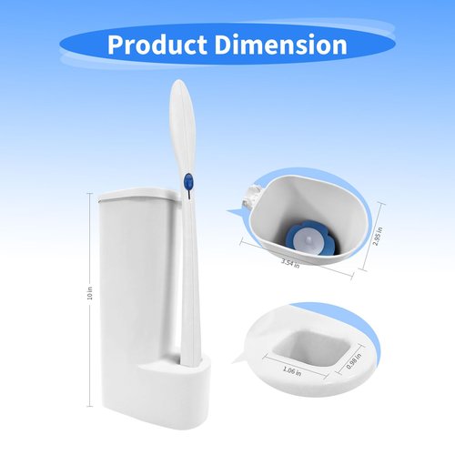 Toilet Wand Holder (Holder Only, No Toilet Wand) Wall Mounted Holder for Disposable Toilet Wand Refill (White), Toilet Wand is not Included