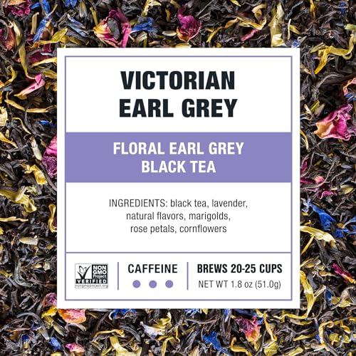 Tiesta Tea Victorian Earl Grey Loose Leaf Floral Black Tea - 25 Cups Pouch