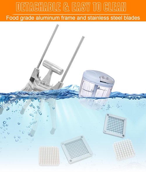 BotaBay Commercial Vegetable Fruit Chopper 1/4″&3/8″ Blade Heavy Duty Professional Food Dicer Kattex French Fry Cutter Onion Slicer Stainless Steel for Tomato Peppers Potato Mushroom
