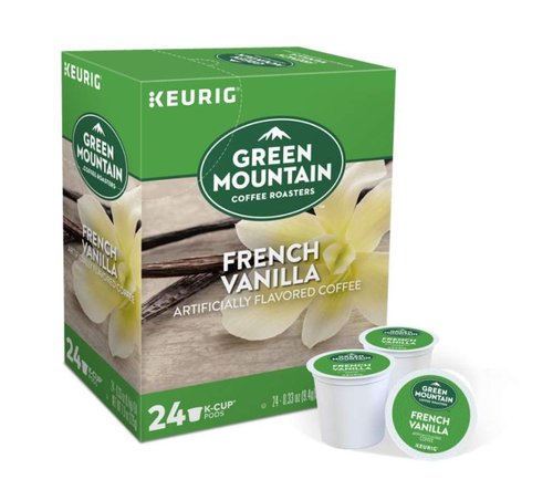 Green Mountain Coffee French Vanilla K-Cup Pods - Light Roast, 144 Count (6 Boxes of 24 Pods)