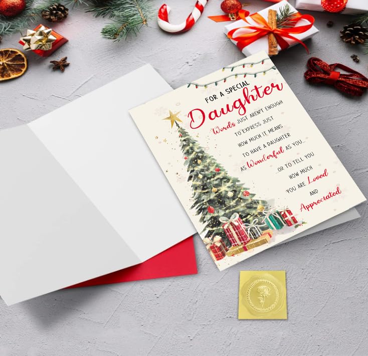 Funny Christmas Card for Daughter - Merry Xmas Greeting Card