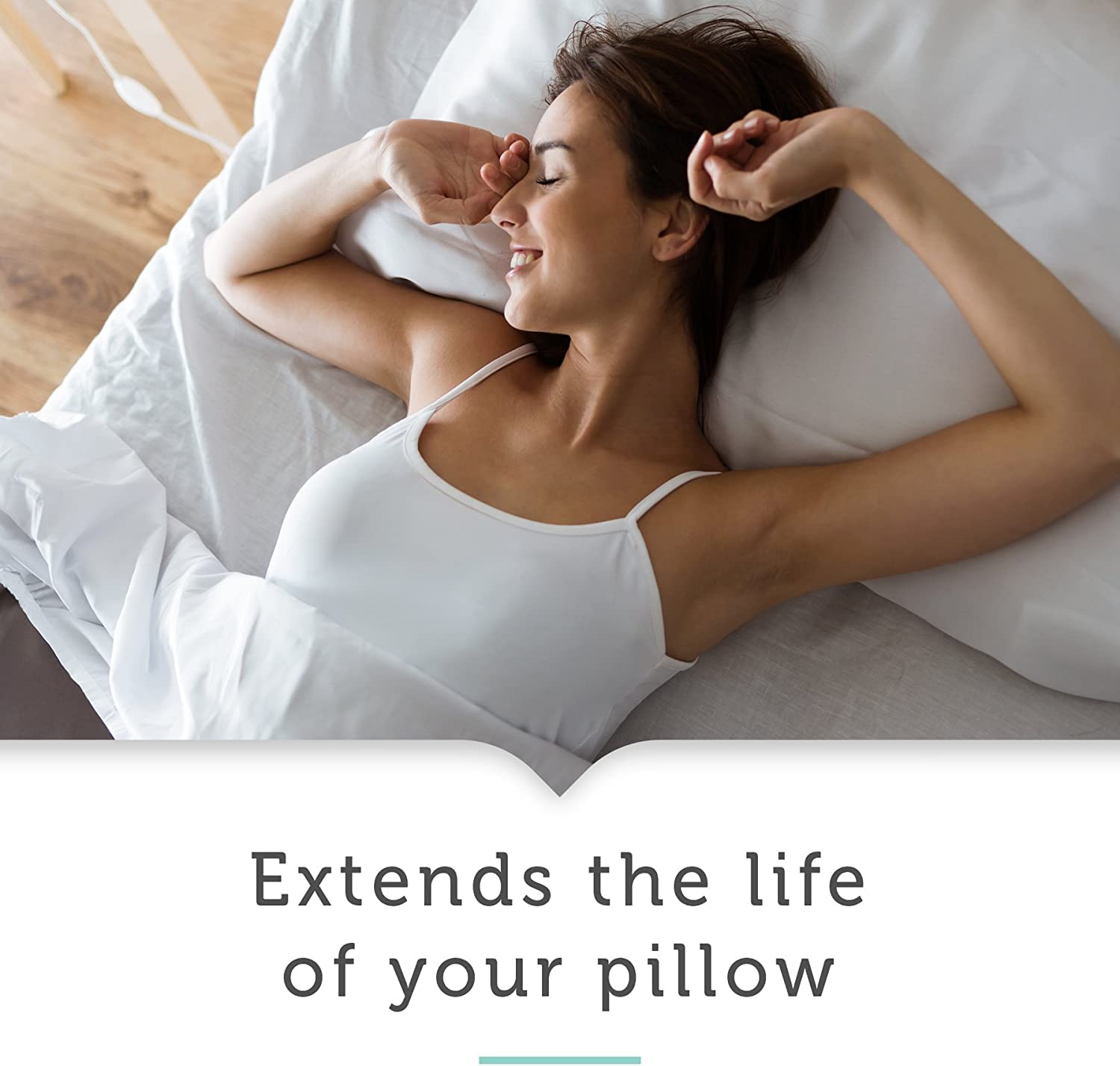 AllerEase 100% Breathable Cotton Pillow Protector for Sleeping, Queen 30" x 20" - 1 Pack of 2,White