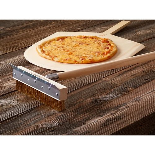 American METALCRAFT, Inc. American Metalcraft 1597 Wood Handle Oven Brush, Aluminum-Threaded Tip, 40-Inch Handle, Brown