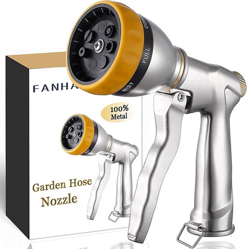 FANHAO Heavy-Duty Garden Hose Nozzle - Durable Design for Efficient Watering