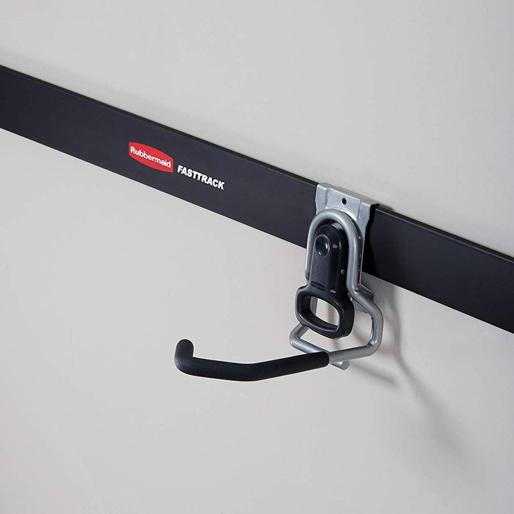 Rubbermaid Heavy-Duty Bike Hooks - Universal Vertical Wall Mount Garage Storage Organizer | 6 Pack