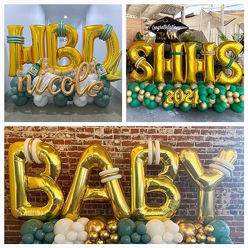 40 Inch Gold Letter X Balloon - Foil Alphabet Decoration