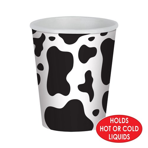 Beistle , 24 Piece Cow Print Beverage Cups, 9 Ounces