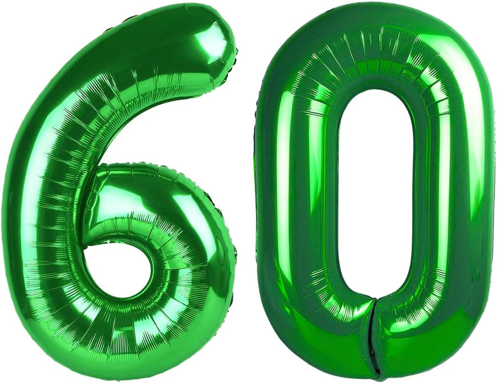 Regine Switzerland Giant 40-Inch Dark Green Number 60 Balloon - Perfect for 60th Birthday Party Decorations