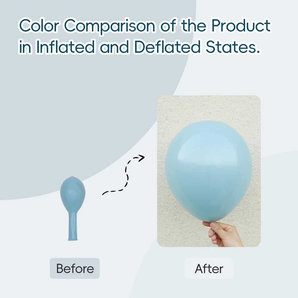 Regine Switzerland Dusty Blue Balloons - 12 Inch Slate Blue | 50pcs for Bridal Shower & Baby Reveal