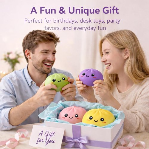 Dumpling Squishy | Mystery Box Squeeze Toy for Stress Relief | Green Fidget Toy for Adults