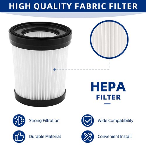 Vacuum Filter Replacement Compatible with Fabuletta FSV001/FSV101,Girnoor G160/G165, Lubluelu 202, Oraimo OSV-102, VacLife VL732 Stick Vacuum Cleaners - 4 Pack