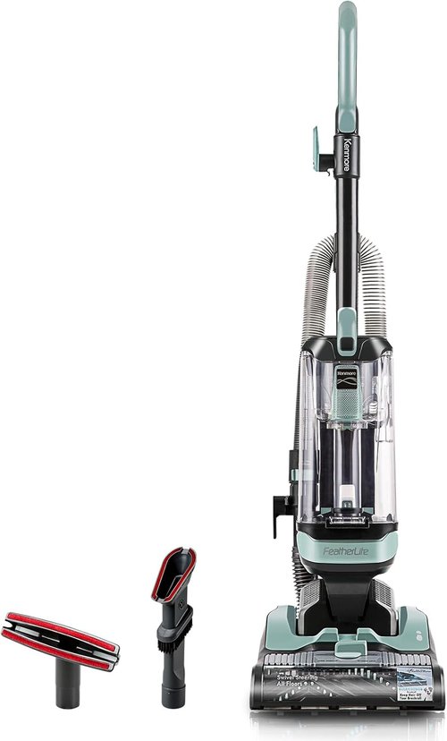 Kenmore DU1275 Bagless Upright Vacuum - Lightweight Carpet Cleaner with Hair Eliminator Brushroll & 4 Height Adjustments