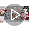 Christmas Lumbar Pillow Covers 12x20 Inch, Set of 2 Winter Holiday Decor