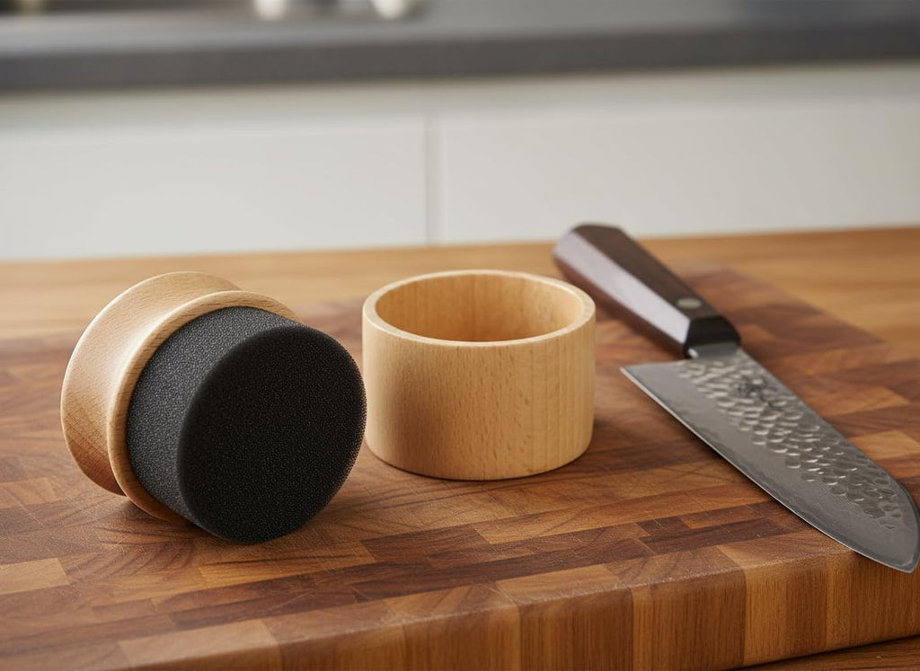 Thirteen Chefs Premium Oil and Wax Applicator for Cutting Boards with Wooden Handle - No Mess Maintenance for Mineral Oil