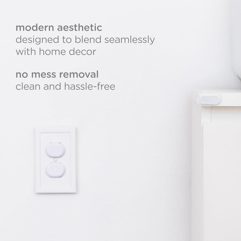 Ubbi Safety Bundle - Complete Baby Proofing Set with 36 Outlet Covers, 16 Corner Protectors & 2 Pinch Guards | White