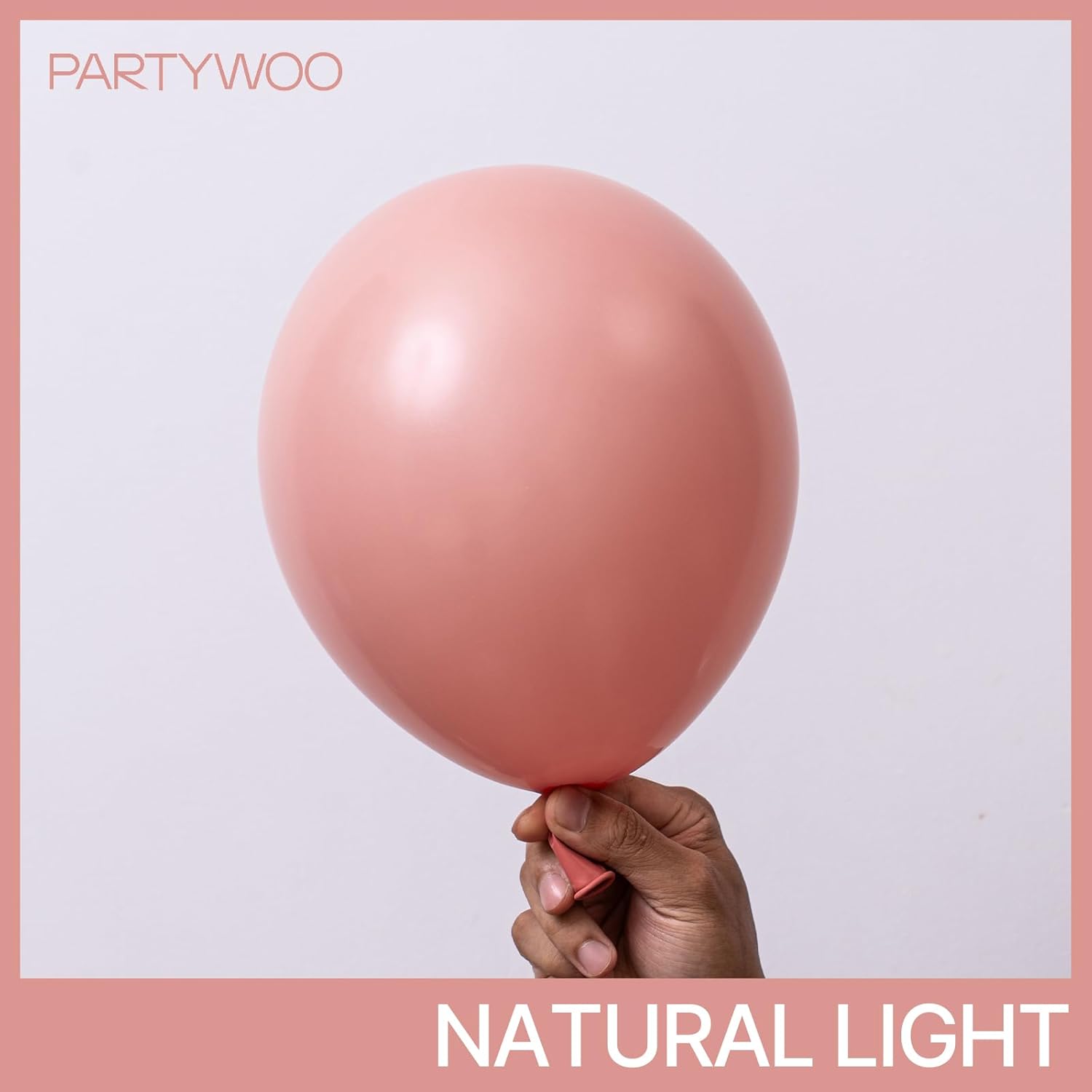 PartyWoo Dusty Pink Balloons - 140-Piece Blush Pink Balloon Arch Kit for Baby Showers & Birthdays | Various Sizes