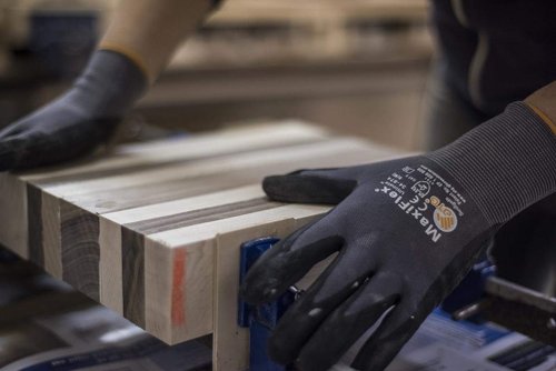 MaxiFlex 34-874 Ultimate Nitrile Grip Work Gloves, Medium, 3 Piece