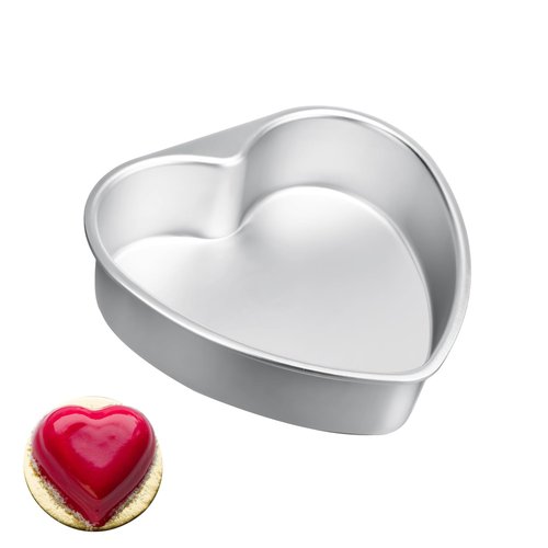 Kundalini Heart Cake Pan 6Inch Anodized Aluminum Non-stick Baking Mold for Air Fryer, Pressure Cooker, Weddings, Valentine’s Day