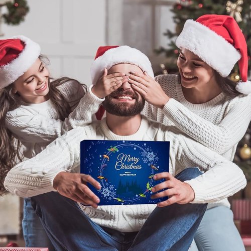 Fishing Advent Calendar 2025 - 24 Days of Premium Fishing Lures | Perfect Gift for Men, Teens & Dads