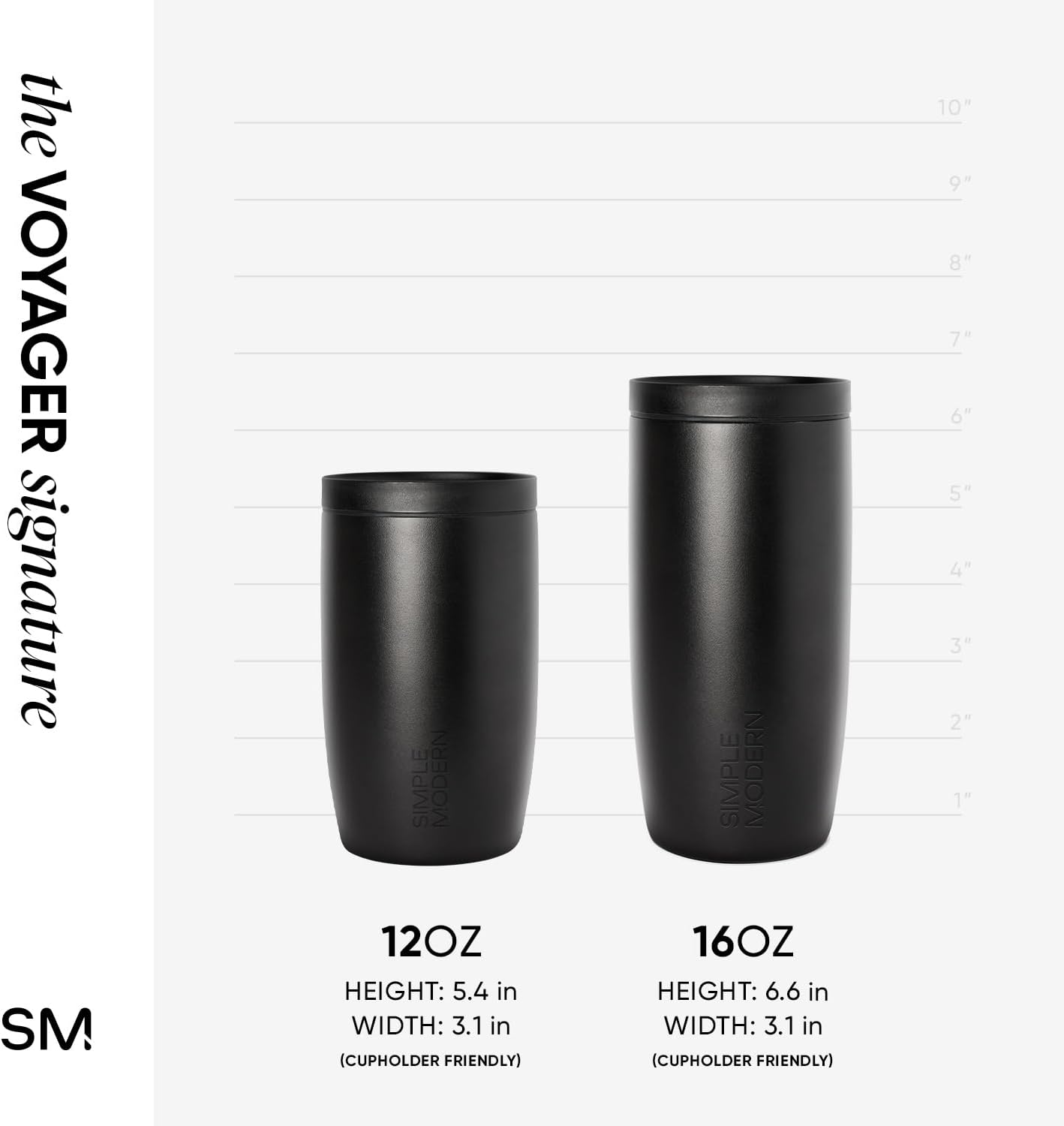 Simple Modern Voyager Signature Travel Coffee Mug - 12oz Insulated Stainless Steel with 360° Lid | Blue Dune