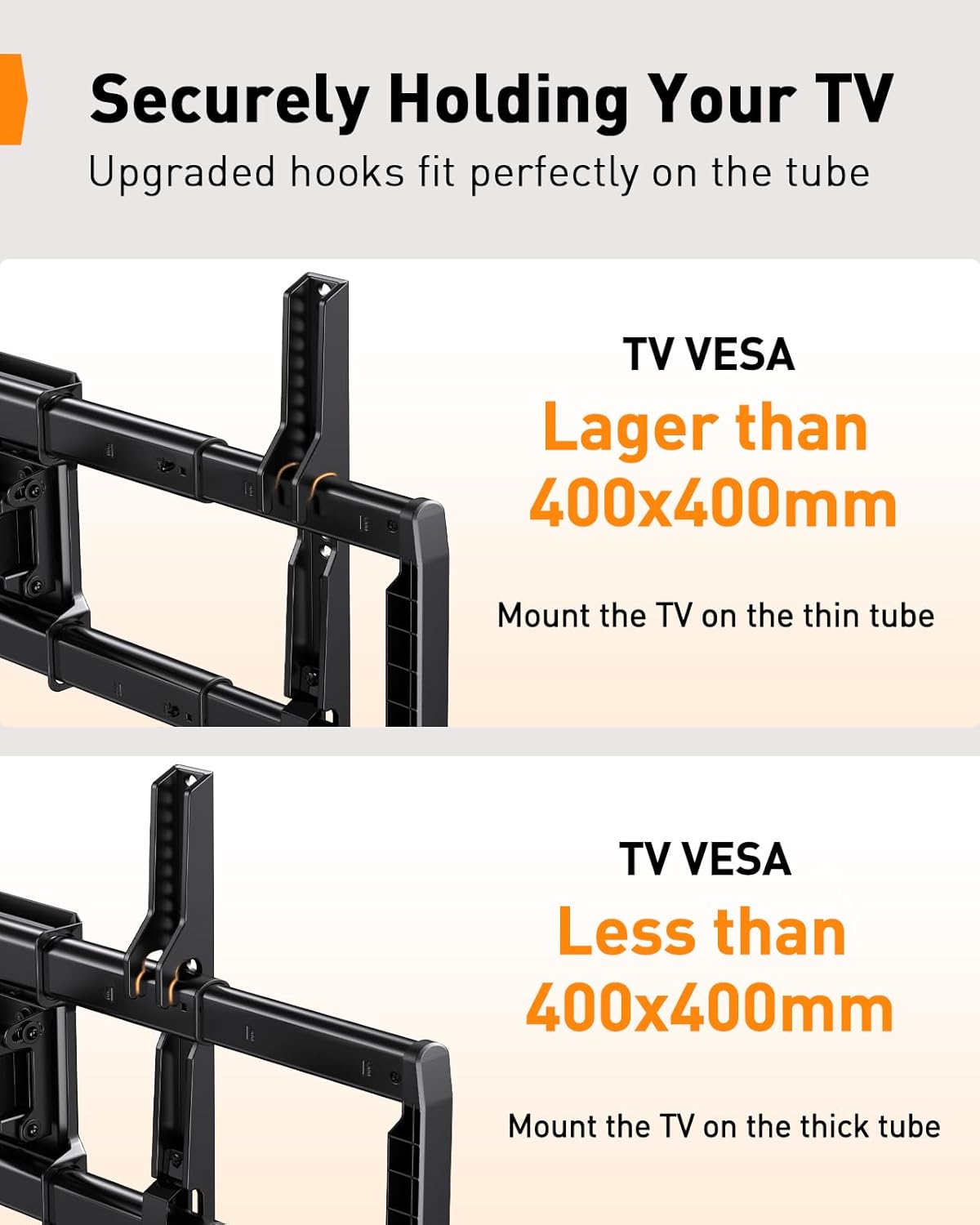 Perlegear Full Motion TV Wall Mount - Fits 42–97 Inch TVs Up to 132 lbs | Easy Setup, Swivel & Tilt