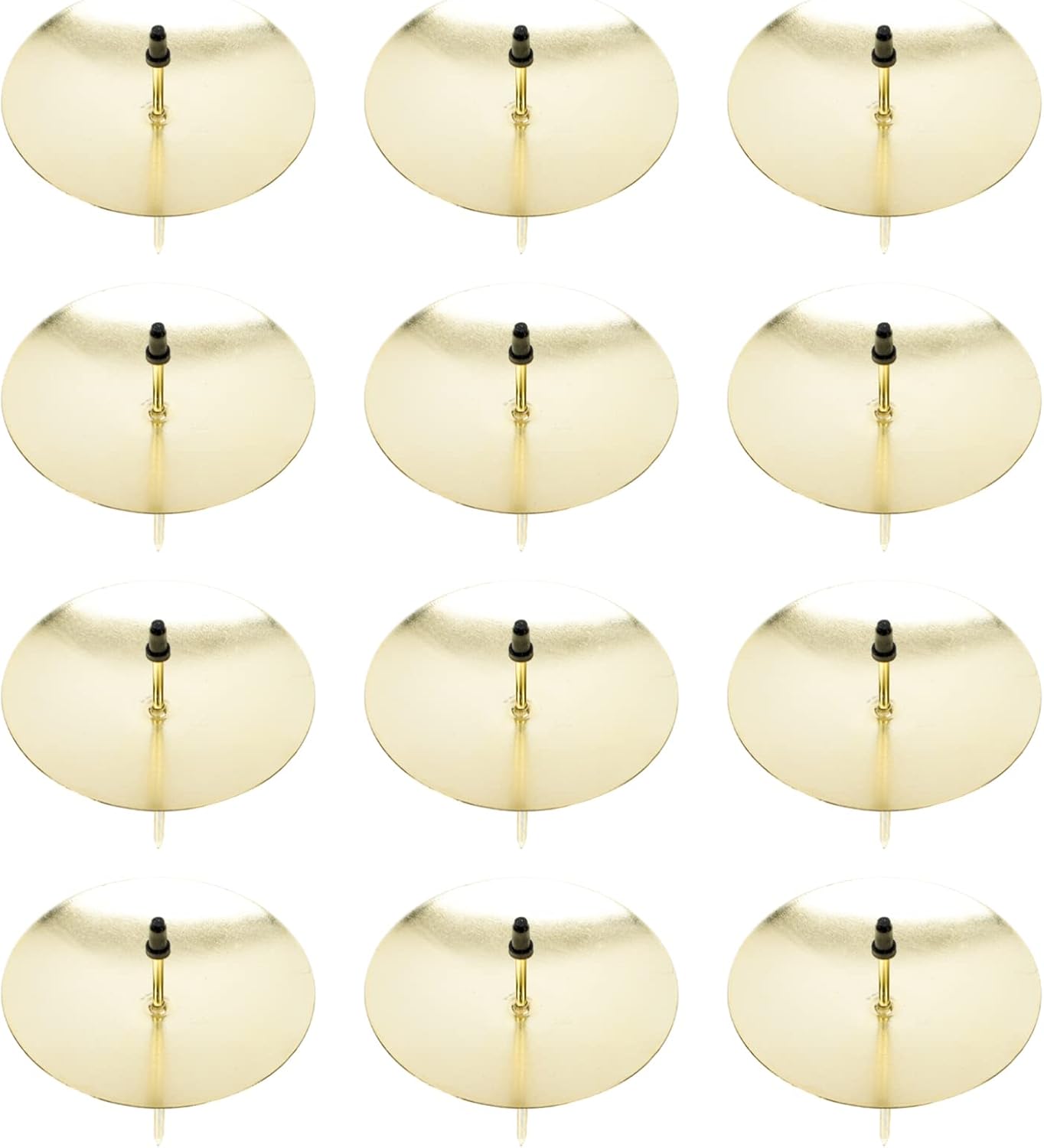 Yardwe Candle Fixators - 12-Pack Metal Candle Holders for Home & Party Decor | 2.55 Inch