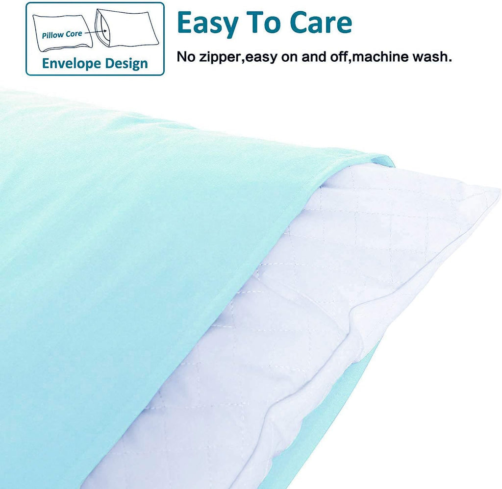 NTBAY Pillowcase Set - 2 Pack Soft Brushed Microfiber Aqua Pillowcases | Wrinkle-Free, Fade-Resistant, 20x26 Inches