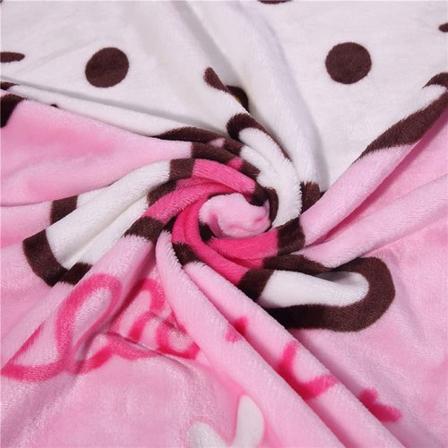 Cartoon Printing Throw Blanket for Girls Kids Adults, 40"x55", All Seasons Flannel Fleece Blanket, Soft & Warm Plush Blankets for Couch Sofa Bed Camping Travel (pink03)