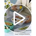 Rinwoc Bento Box 3-Pack - Reusable Snack Containers with 3 Compartments for Meal Prep & Travel