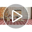 Christmas Red & White Large 8x10 Washable Area Rug - Festive Living Room Decoration