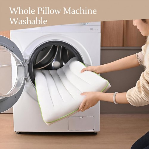 Doteonyou Low Profile Flat Thin Pillow (3.35″) for Stomach & Back Sleepers, Soft Flat Bed Pillow with 7D Fiber Fill & Cotton Cover, Standard Size, Machine Washable