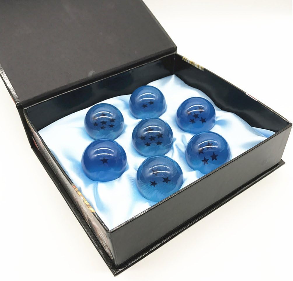 Viru Crystal Glass Ball Set - 7-Piece Anime Collectibles Gift Box | 43mm Diameter