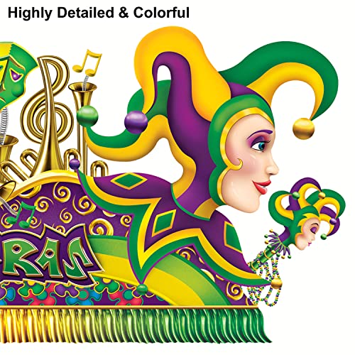Mardi Gras Float Props - 2 Oversized Jester Wall Decorations