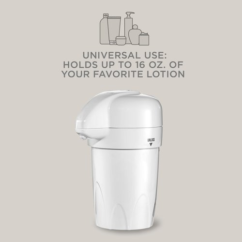 True Glow by Conair Lotion Warmer - Heated Lotion Dispenser for Body and Hand Lotion - White